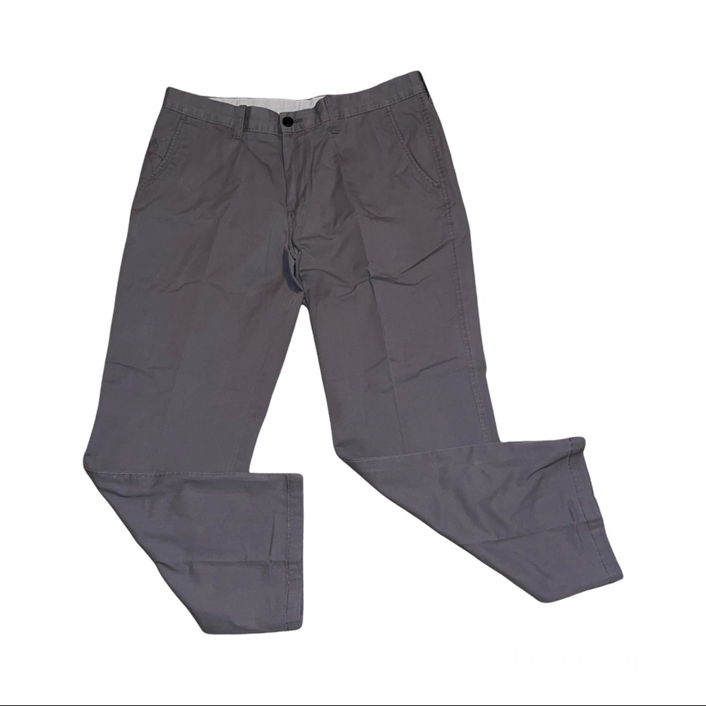 Haggar Life Khaki Straight Chino Pant Mens size 36 x 29 Gray